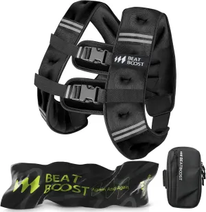 Weighted Vest for Women Men BeatBoost 5 10 15 20 25 30 lb Weight Vest with Ironsand for Walking Strength Training Running Workout