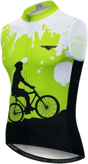 Weimomokey Cycling Vest Men Cycling Shirt Sleeveless Biking Clothing Jacket Cycling Jersey