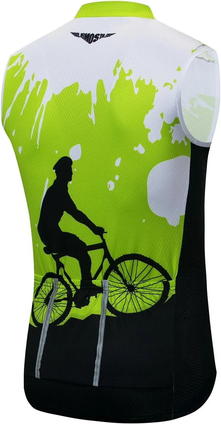 Weimomokey Cycling Vest Men Cycling Shirt Sleeveless Biking Clothing Jacket Cycling Jersey