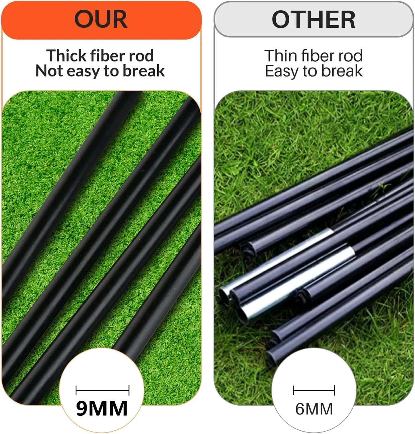 WEKEFON Soccer Goals, Set of 2 - Size 3.6'x2.7' Portable Foldable Pop Up Soccer Net for Backyard Training Goal for Kids and Youth Soccer Practice with Carry Bag