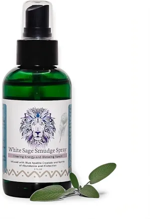 White Sage Smudge Spray for Clearing Negative Energy Aura Cleansing Abundance Protection Boost Intuition Alternative to Smudge Sticks