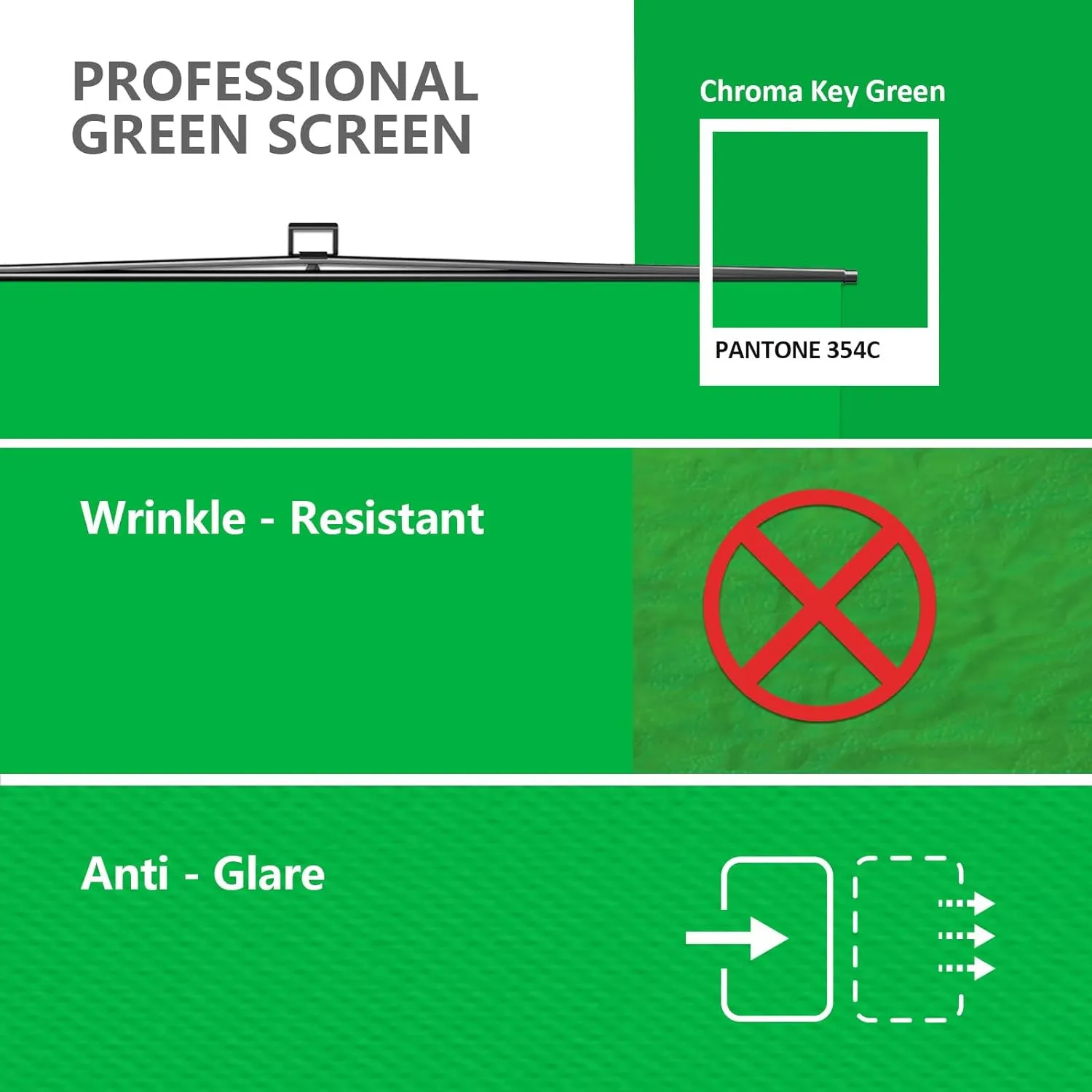【Wider Style】 RAUBAY 78.7 x 82.7in Large Collapsible Green Screen Backdrop Portable Retractable Chroma Key Panel Photo Background with Stand for Video Conference, Photographic Studio, Streaming