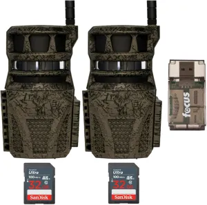 Wildgame Innovations Orbit 360-Degree 36MP Trail Camera Bundle with 32GB 100MBPS Memory Card and Card Reader