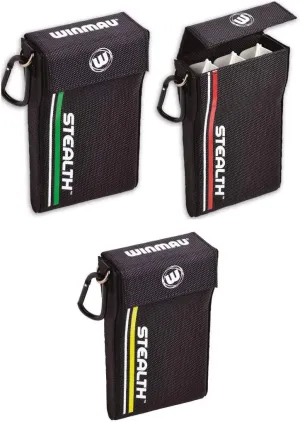 Winmau Stealth Hard Darts Case Magnetic Closure & Carabiner Clip
