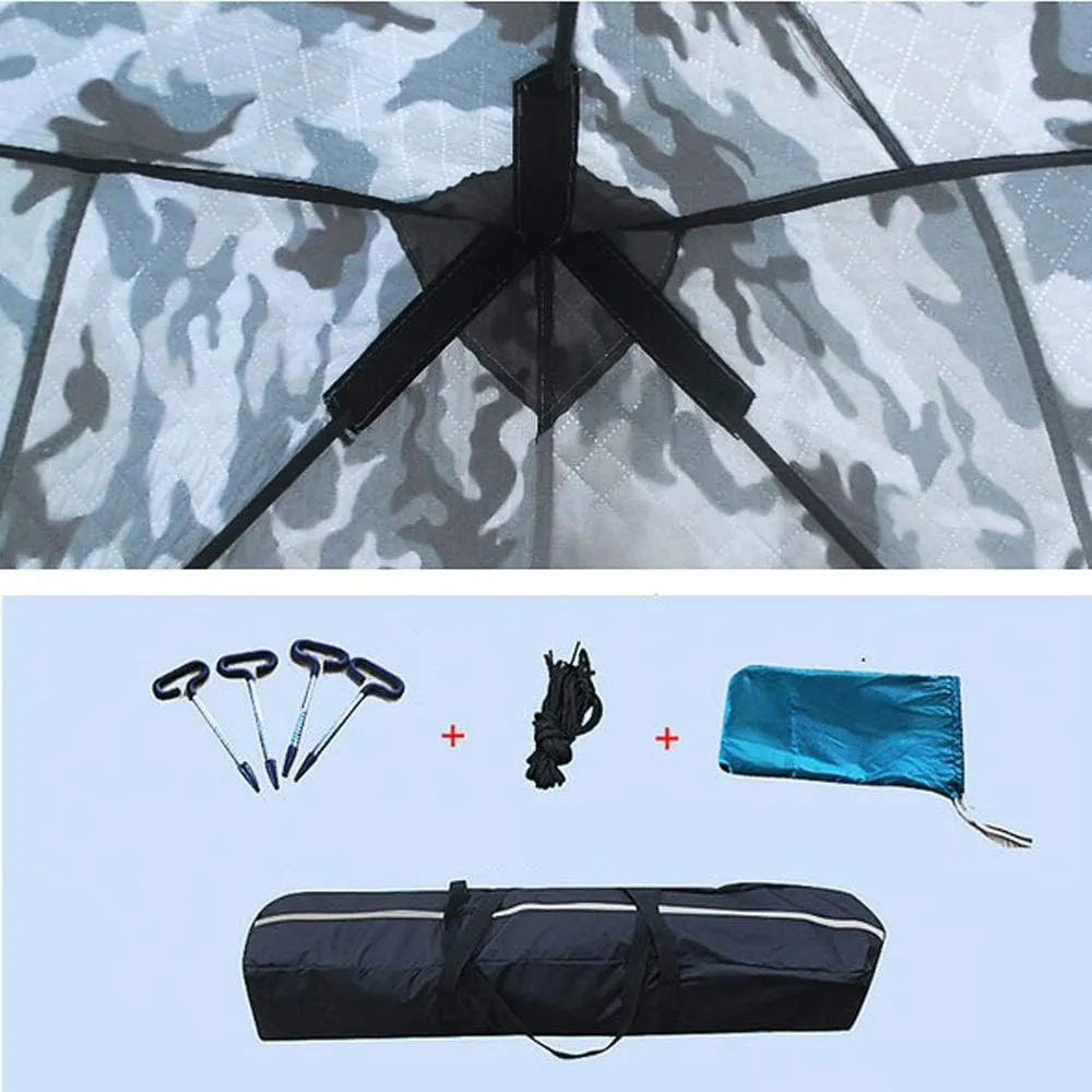 Winter Tent Winter Ice Fishing Tent Outdoor Camping Tent 3 Season Windproof Mountaineering Hiking and Fishing to Quickly Set Up 4 People for Family Short Weekends