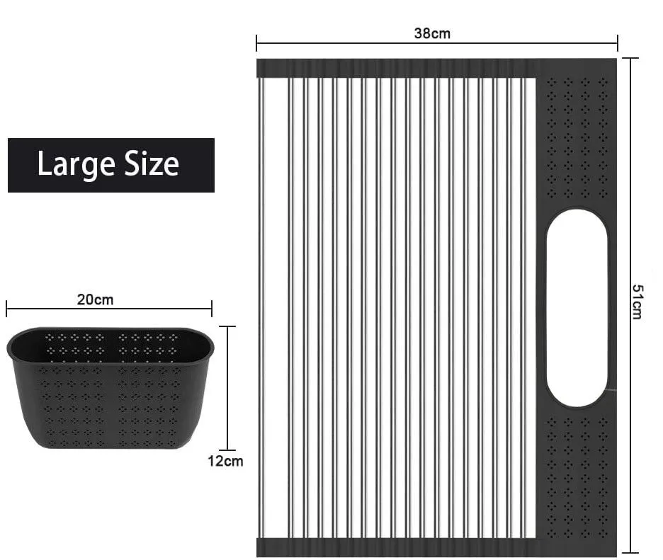 with Large Rack Up Drying Roll Personalized Stainless for Home Holder Kitchen Dish Steel Limited edition range Utensil