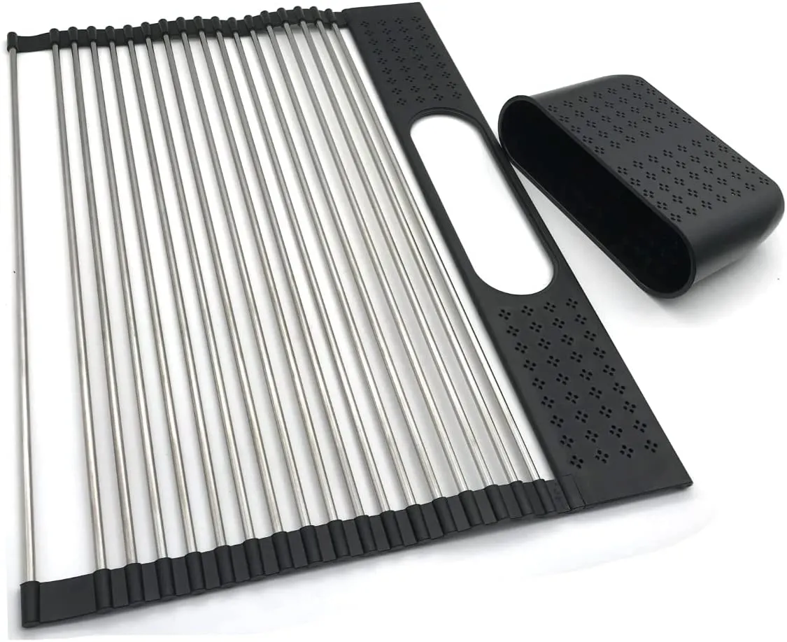 with Large Rack Up Drying Roll Personalized Stainless for Home Holder Kitchen Dish Steel Limited edition range Utensil