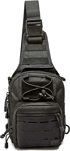 WOLF TACTICAL Compact EDC Sling Bag - Concealed Carry Shoulder Bag for Range, Travel, Hiking, Outdoor Sports