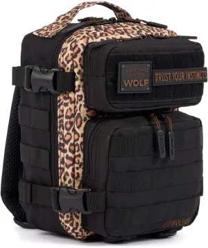 WOLFpak 9L Backpack Mini (Alpha Black Leopard Limited Edition) – 9L EDC Daypack, Compact & Water-Resistant Bag for Gym, Hiking, Commuting