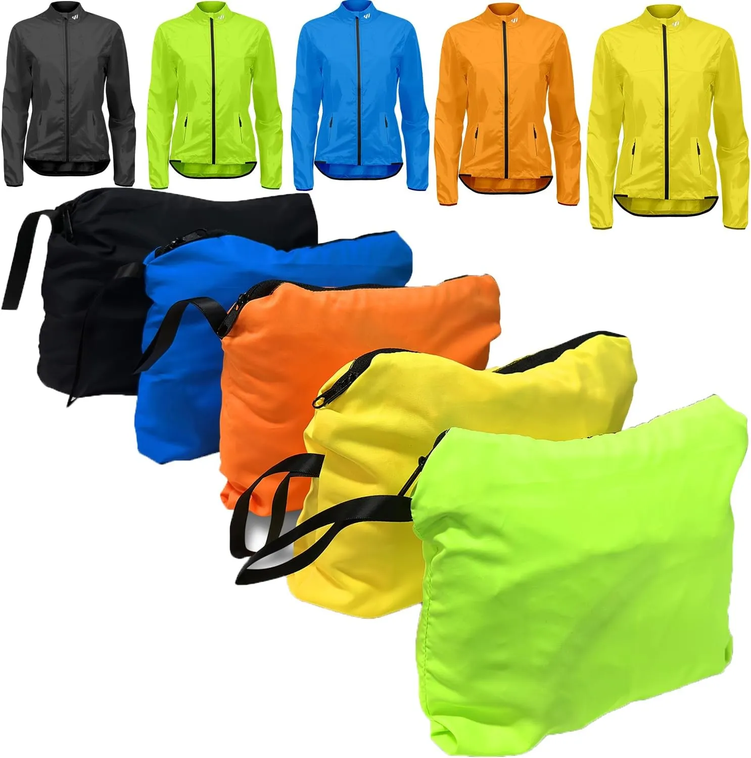 Women Cycling Jacket,Windbreaker Breathable Running Jackets Lightweight Packable Hiking Jersey With 3 Zipper Pockets