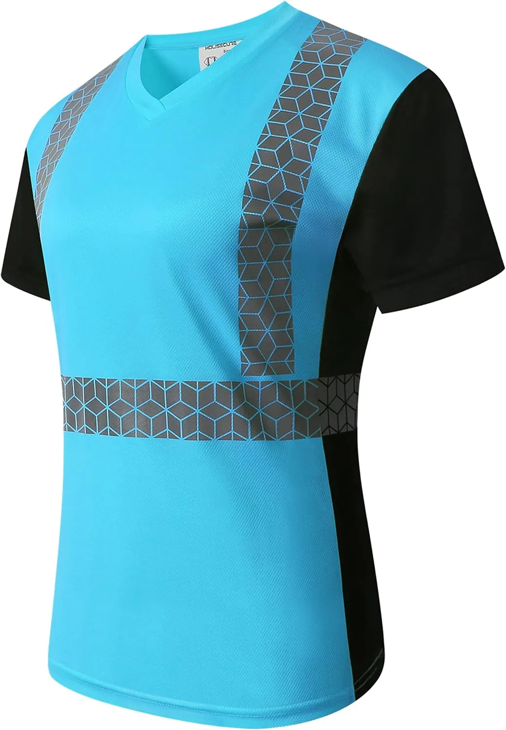 Women Safety Shirt,High Reflective T Shirt for Woman with Unusual Reflective Pattern,Short Sleeve Breathable