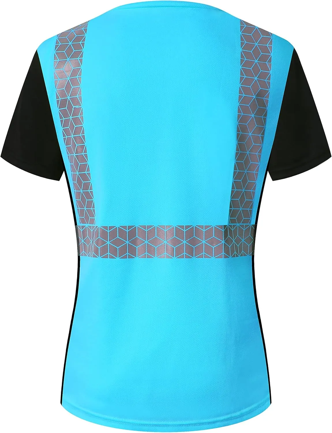 Women Safety Shirt,High Reflective T Shirt for Woman with Unusual Reflective Pattern,Short Sleeve Breathable