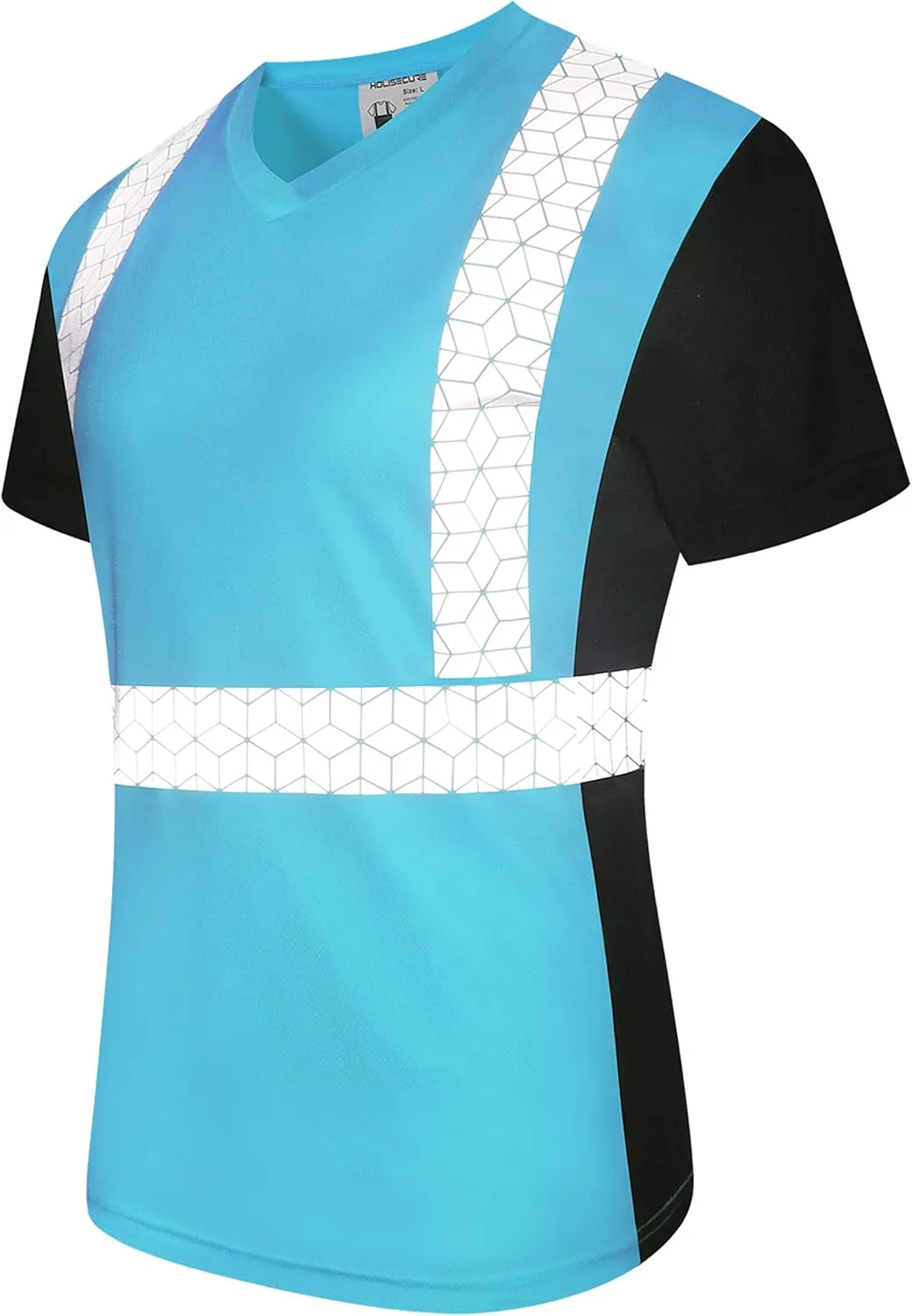 Women Safety Shirt,High Reflective T Shirt for Woman with Unusual Reflective Pattern,Short Sleeve Breathable