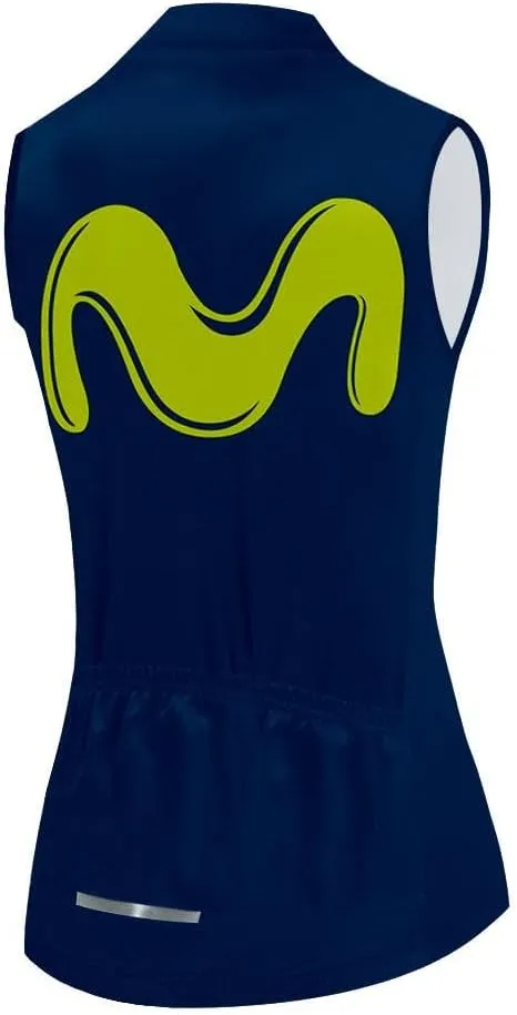Women's Cycling Jersey Sleeveless Bike Vest Riding Shirts Bicycle Clothing Biking Tank Tops with Pockets