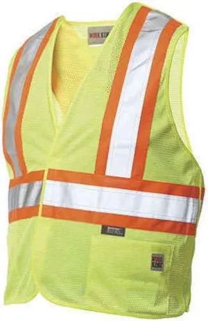 Work King Men's 5 Point Hi-Vis Safety Tearaway Vest