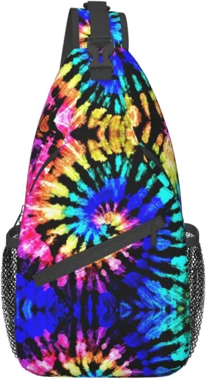 WURTON Sling Bag Dusky Rose Print Sling Backpack Crossbody Chest Bag Daypack For Hiking Travel