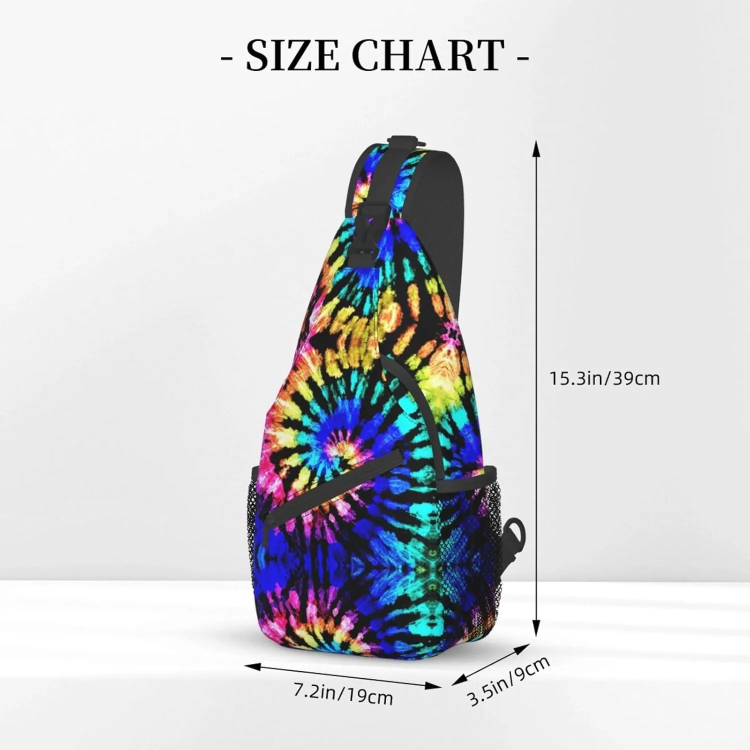 WURTON Sling Bag Dusky Rose Print Sling Backpack Crossbody Chest Bag Daypack For Hiking Travel