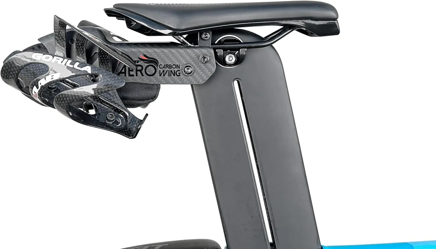 XLAB AERO Carbon Wing System Gorilla Rear Hydration with HIGH Grip Cages for Triathlon Road and Mountain Bikes (Gloss Black Cage)