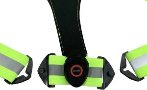 xmf LED Reflective Running Vest USB Rechargeable with 3 Light Modes High Visibility & Adjustable & Lightweight Elastic Safety Gear Accessories for Running Walking