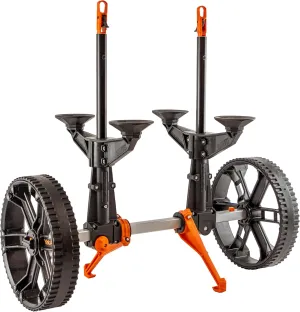 YakAttack TowNStow Scupper Kayak Cart - Easy Assembly Collapsible Kayak Adjustable Transport Carrier Dolly (TNS-1003) | Kayak Fishing Accessories