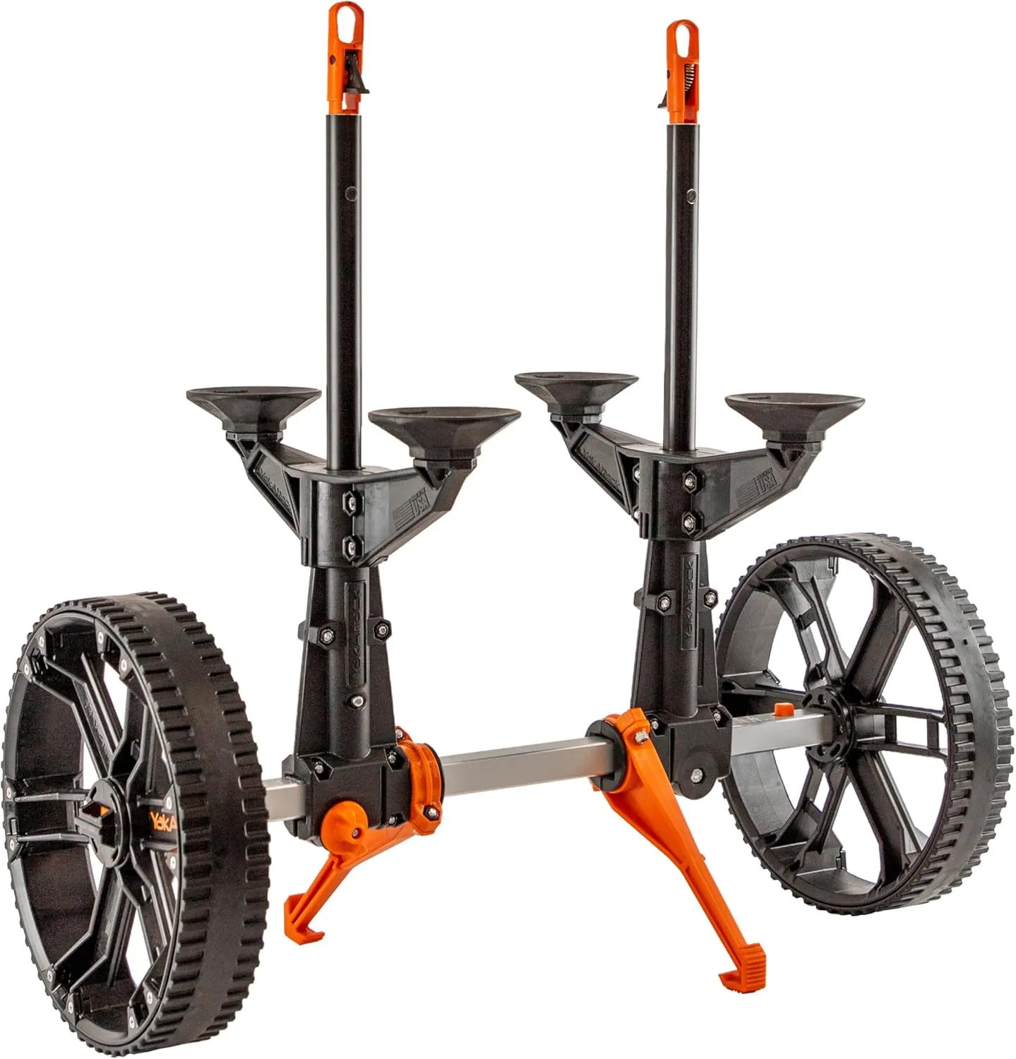 YakAttack TowNStow Scupper Kayak Cart - Easy Assembly Collapsible Kayak Adjustable Transport Carrier Dolly (TNS-1003) | Kayak Fishing Accessories
