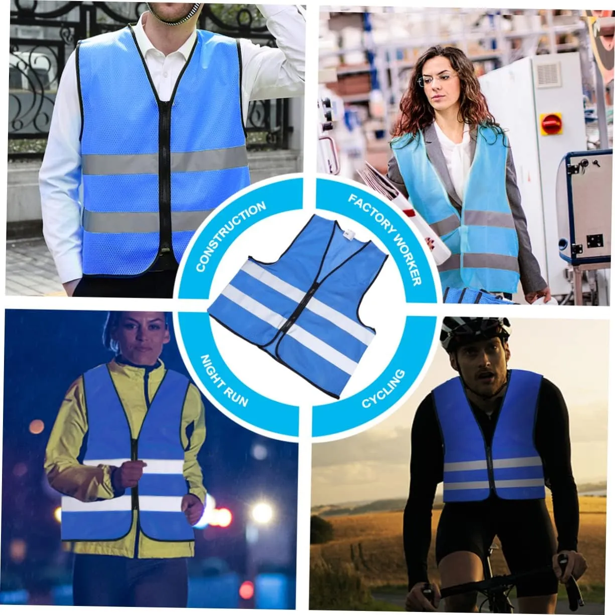 Yardwe 12 Pcs Reflective Running Shirt Reflective Clothing Man Car