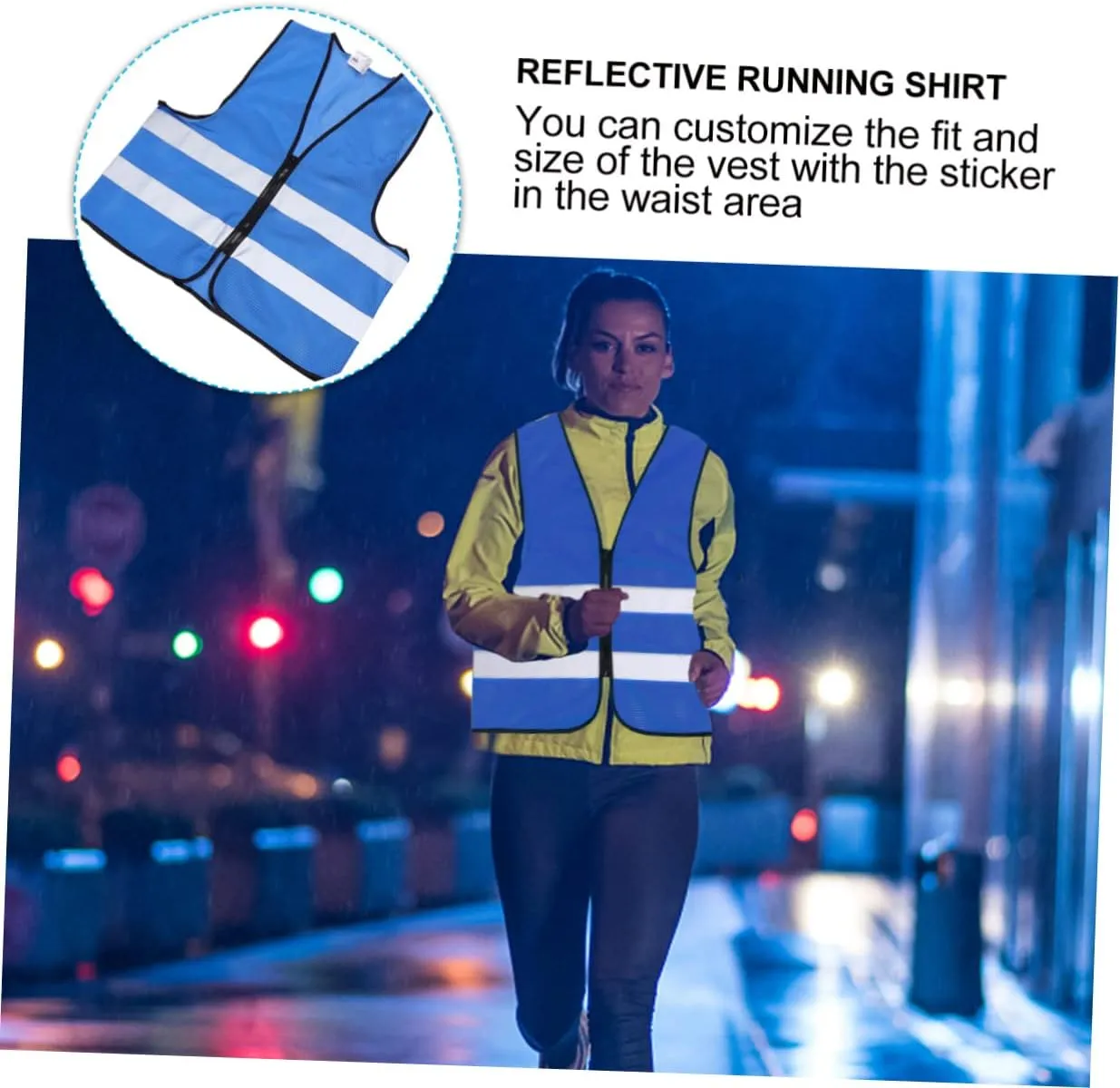 Yardwe 12 Pcs Reflective Running Shirt Reflective Clothing Man Car
