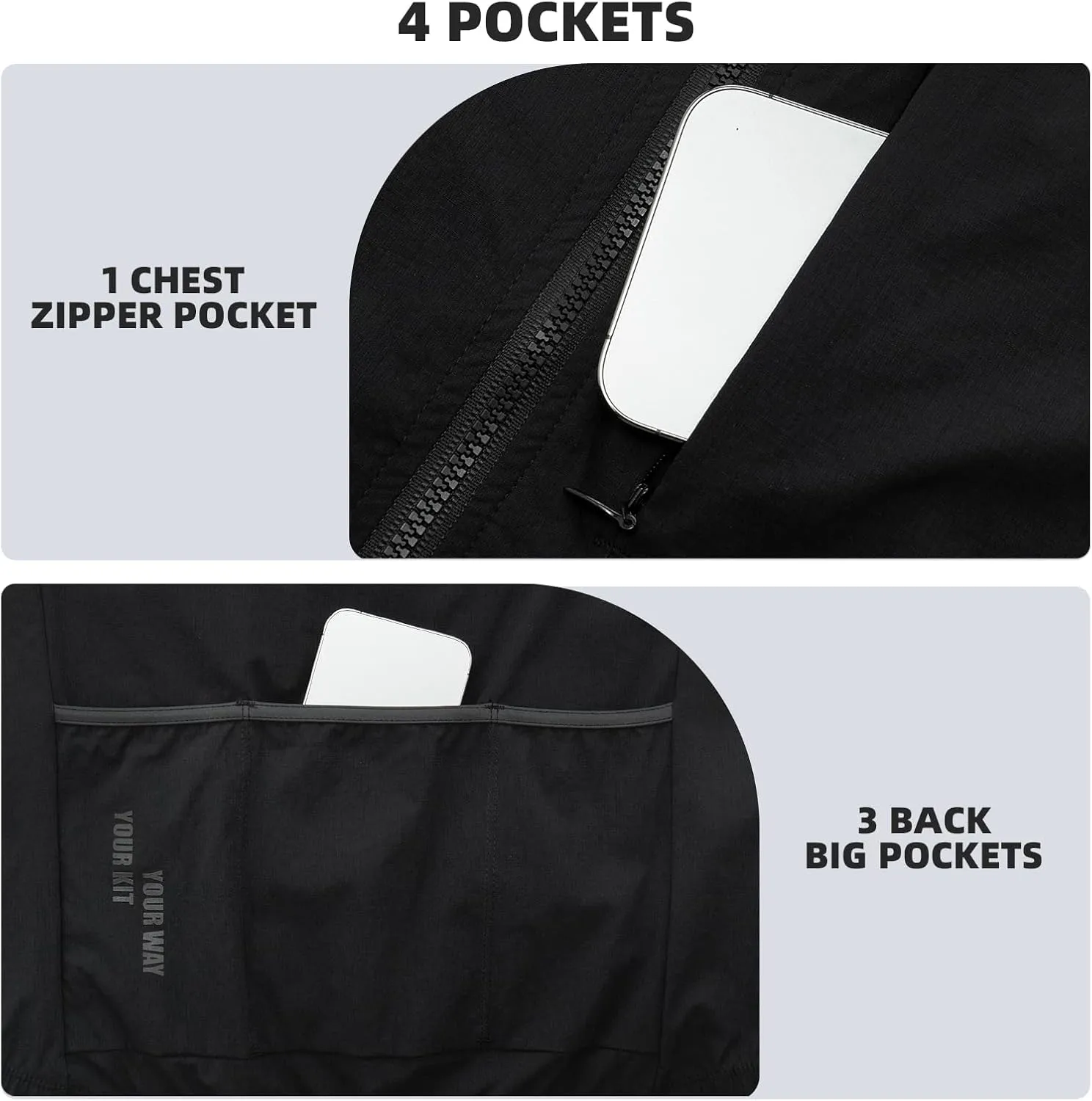 YKYWBIKE Cycling Vest for Men Sleeveless Cycling Jacket Fleece Biking Vest Ykk Full Zip Cycling Gilet Windproof Bike Vest