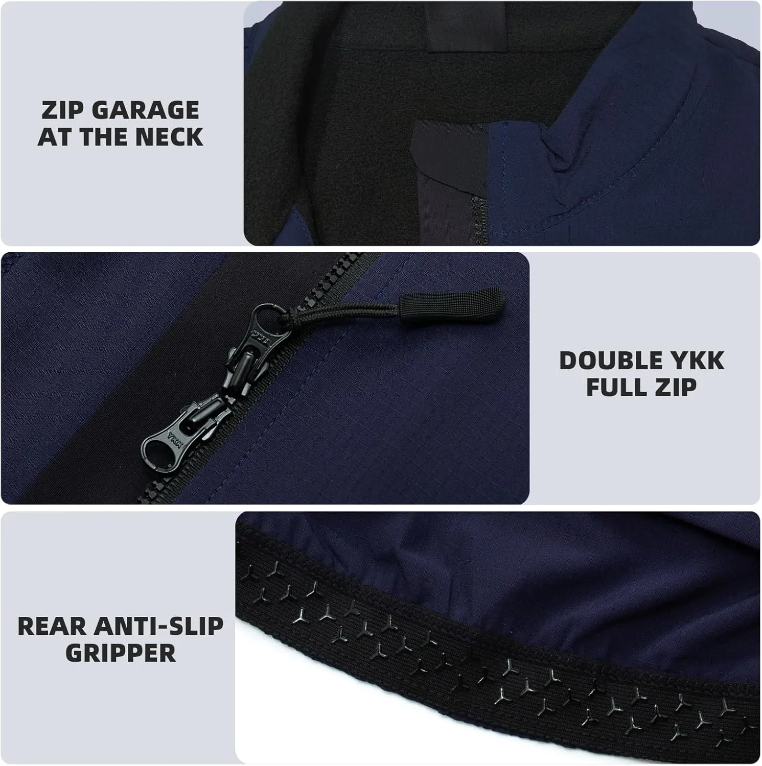 YKYWBIKE Cycling Vest for Men Sleeveless Cycling Jacket Fleece Biking Vest Ykk Full Zip Cycling Gilet Windproof Bike Vest