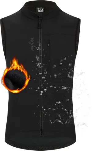 YKYWBIKE Cycling Vest for Men Sleeveless Cycling Jacket Fleece Biking Vest Ykk Full Zip Cycling Gilet Windproof Bike Vest