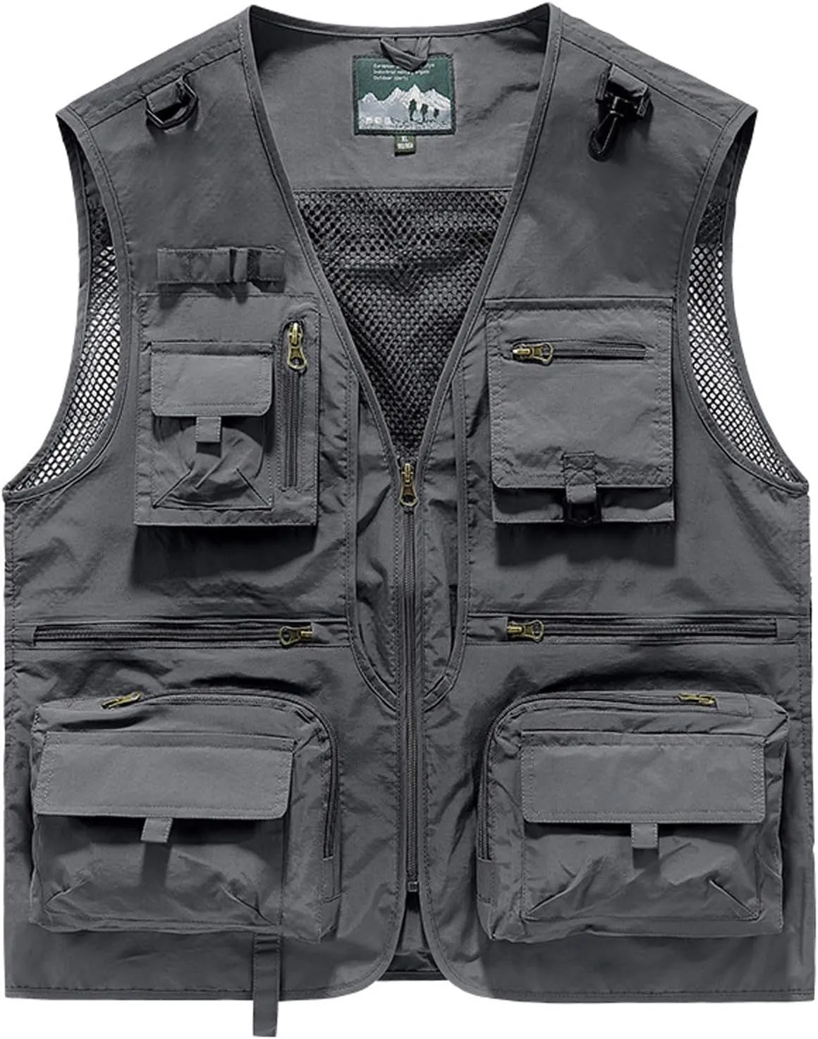 Zeiyignr Unisex Mesh Breathable Fishing Vest Multi-Pockets Photography Travel Hiking Waistcoat Jacket for Adult and Youth